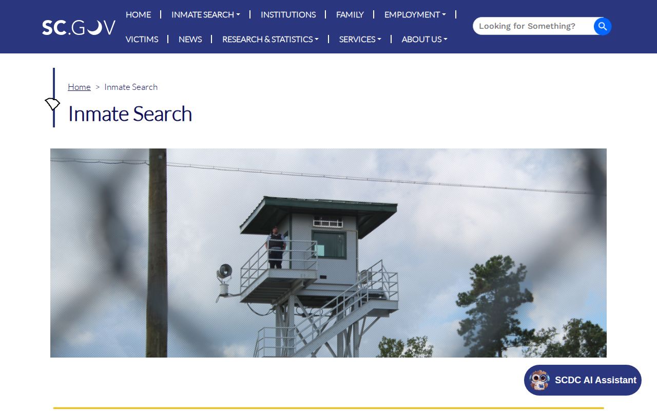 Lexington County state-prison record and photo search policy